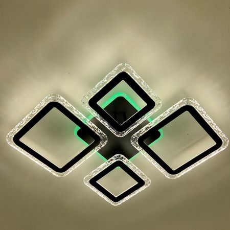 Люстра светодиодная ESTARES OVAL DOUBLE ICE RGB BK 75W, фото 