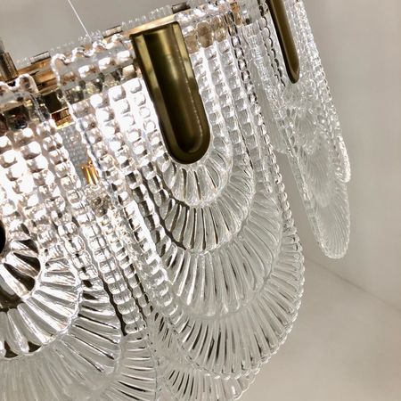 Подвесная люстра с хрусталем Ambrella TR5388/12 GD/FR E27*12 D600*400, фото , изображение 3