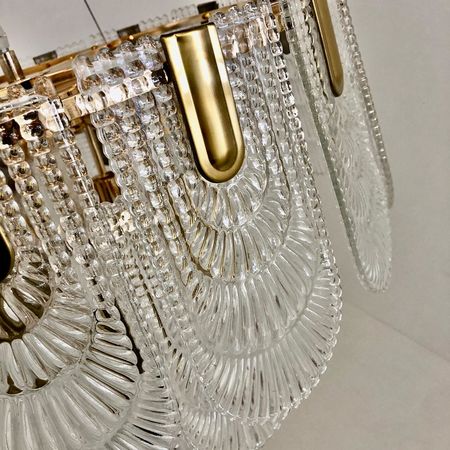 Подвесная люстра с хрусталем Ambrella TR5388/12 GD/FR E27*12 D600*400, фото , изображение 4
