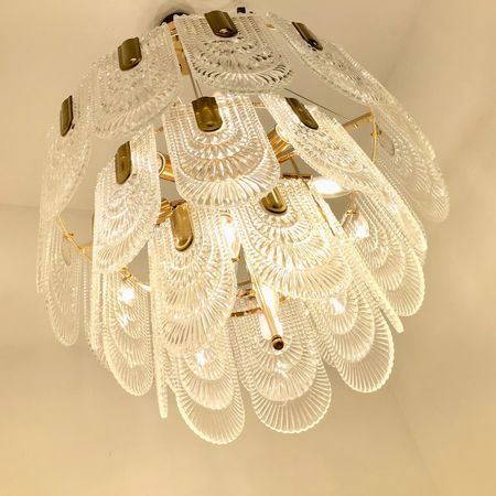 Подвесная люстра с хрусталем Ambrella TR5388/12 GD/FR E27*12 D600*400, фото , изображение 7