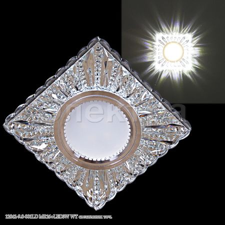 Встр. свет-к 12041-0.9-001LD MR16+LED3W WT, фото 