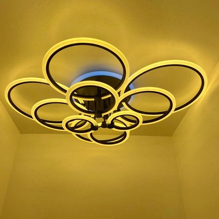Светодиодная люстра 3109/10 BK RGB, фото , изображение 8