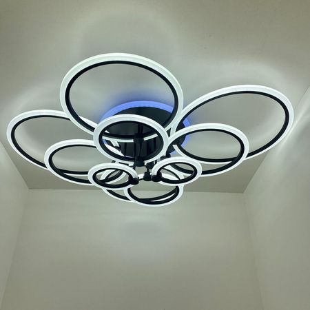 Светодиодная люстра 3109/10 BK RGB, фото , изображение 12