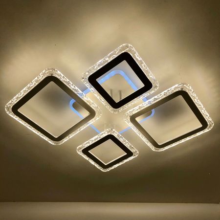 Люстра светодиодная ESTARES OVAL DOUBLE ICE RGB WT 75W, фото , изображение 3