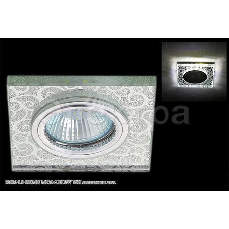 Встр. свет-к 31606-9.0-001MN MR16+LED3W WH, фото 
