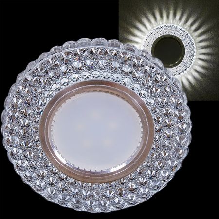 Встр. свет-к 16602-9.0-001CN MR16+LED3W CL, фото 