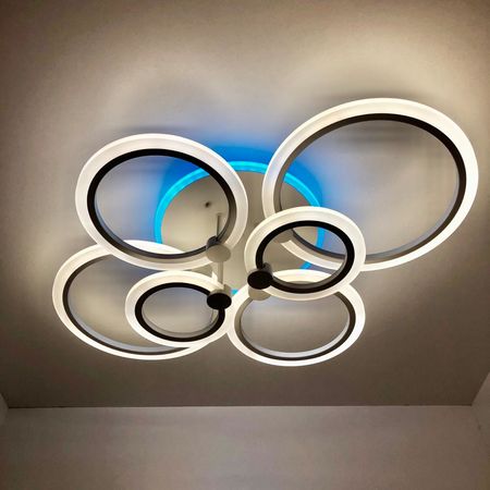 Светильник светодиодный LI8449/6 WH (RGB) 108W+7W ПДУ, фото 