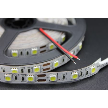 Светодиодная лента 14.4 Вт/м SMD5050 (60 диод/м) Открытая (IP20) Цвет Холодный белый LR, фото , изображение 2