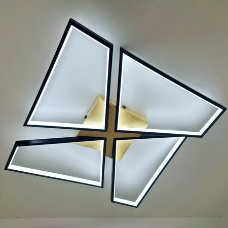 Светильник светодиодный ESTARES ORLANDO 120W BK/WOOD/WHITE, фото , изображение 2